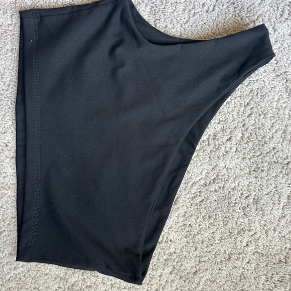 Susana Monaco Womens One Shoulder Sleeveless Cropped Tank Top Black Size Small - Picture 2 of 5